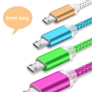 สายเคเบิ้ลเชื่อมต่อ Micro USB ยาวพิเศษ 9 มม. สําหรับโทรศัพท์มือถือ