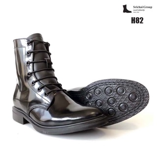 Srichaishoes รุ่น H82 และ รุ่น H82 Zip รองเท้าฮาฟ กศ.หนังขัดมันพรีเมี่ยม