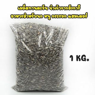 เมล็ดทานตะวัน (1kg) เกรด A นำเข้าจากฮังการี อาหารสำหรับนก หนู กระรอก แฮมเตอร์