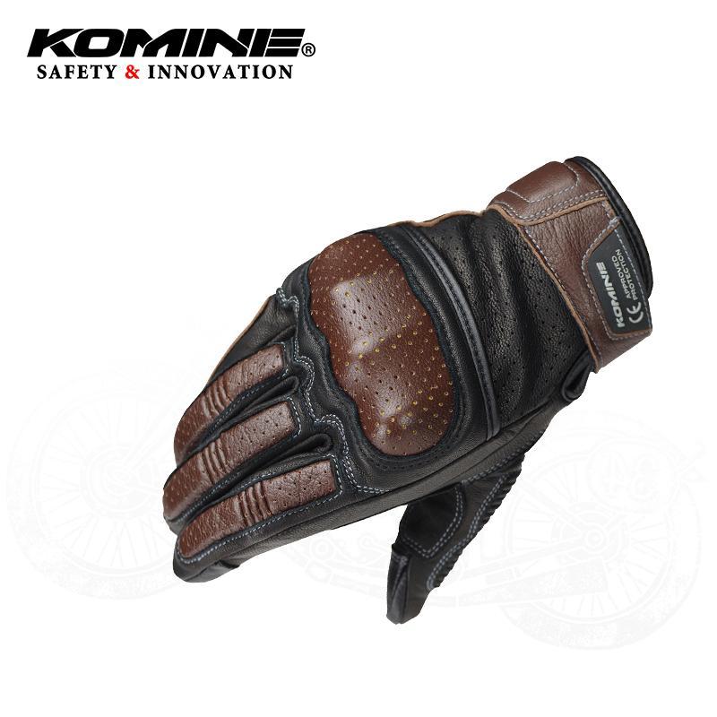 Komine GK-217 ถุงมือแข่งจักรยานสําหรับรถจักรยานยนต์ KOMINE ถุงมือรถจักรยานยนต์หนัง