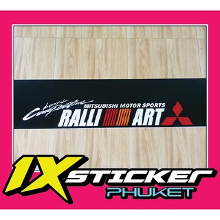 สติ๊กเกอร์คาดกระจกบังแดด Mitsubishi Ralli Art