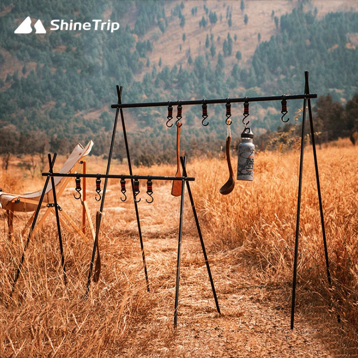 ShineTrip ราวแขวนอุปกรณ์ครัว เดินป่า แคมป์ปิง ขาตั้งแขวนอุปกรณ์อลูมิเนียม