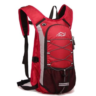 ALL SPORT กระเป๋าเป้สะพายหลัง สำหรับปั่นจักรยาน ขนาด 15L (สีแดง) + ถุงน้ำ 2ลิตร