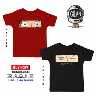 เสื้อยืด ลายการ์ตูนอนิเมะวันพีช Luffy ZORO EYES Mugiwara สําหรับเด็กS-5XL