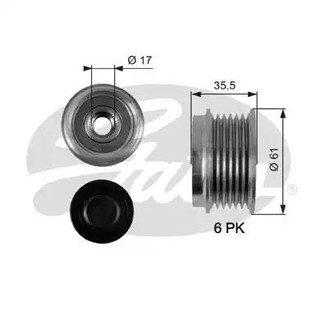 มู่เล่ย์ไดร์ชาร์จ CHEVROLET CAPTIVA C100 2.0 2007- Z20S 2.0 ดีเซล BENZ VITO W638 OM601 SSANGYONG MUSSO OM661 OM662 GATES