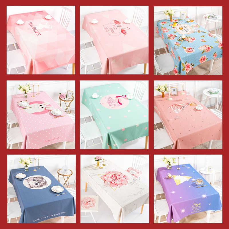 Clearance Checking Tablecloth Cotton Linen Small Fresh Waterproof Oil