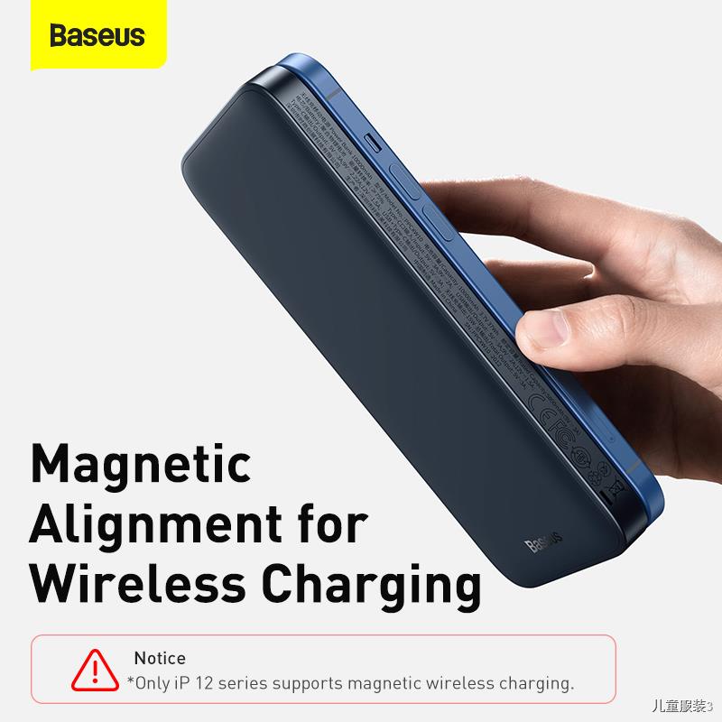 ✎❦Baseus Power Bank 10000mAh Wireless charger Magnetic Wireless Quick Charging Powerbank External Battery For iPhone 13