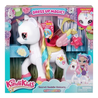 [ใช้ 2 โค้ดลดเพิ่ม] Kindi Kids Secret Saddle Unicorn ตุ๊กตาสัตว์เลี้ยงม้ายูนิคอร์น