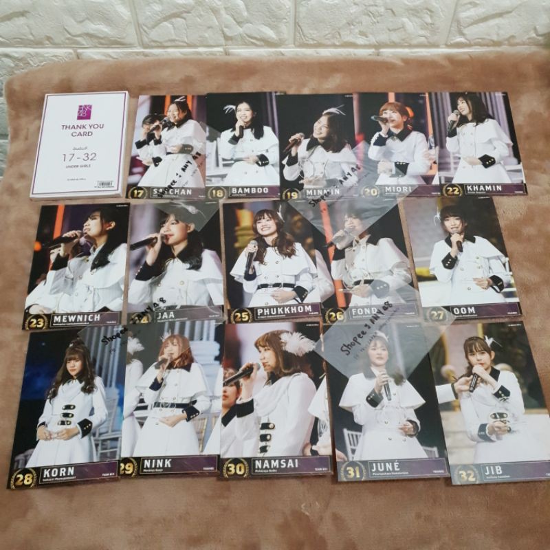 แท้💯% โปสการ์ดขอบคุณเลือกตั้ง BNK48 GE1 อันดับ 17-32