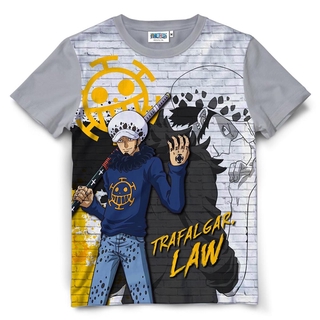 T-shirt DOP-1078 เสื้อวันพีช สกรีนลายเต็มตัว TRAFALGAR.LAW