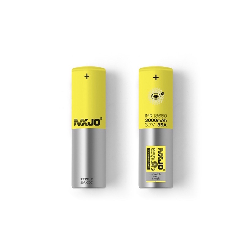 ถ่านชาร์จMxjo IMR18650 3000mAh 3.7V 35A(ได้ถ่าน2ก้อนแถมฟรีกล่องใส่ถ่าน)***แบบแท้***