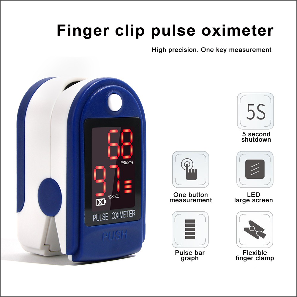 CONTEC CMS50DL LED Screen Digital Finger Tip Pulse Oximeter Spo2 Monitor 50DL Medical Tensiometro Blood Oxygen Meter Iwi | Shopee Thailand