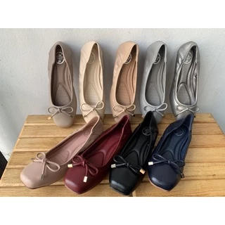 รุ่นขายดี❣️เข้าเพิ่มแล้ว❣️Flat bow no.5 Nude collection รองเท้าผู้หญิง รองเท้าคัทชูบัลเลต์ น่ารัก ยืดหยุ่นดี สวมใส่สบายต
