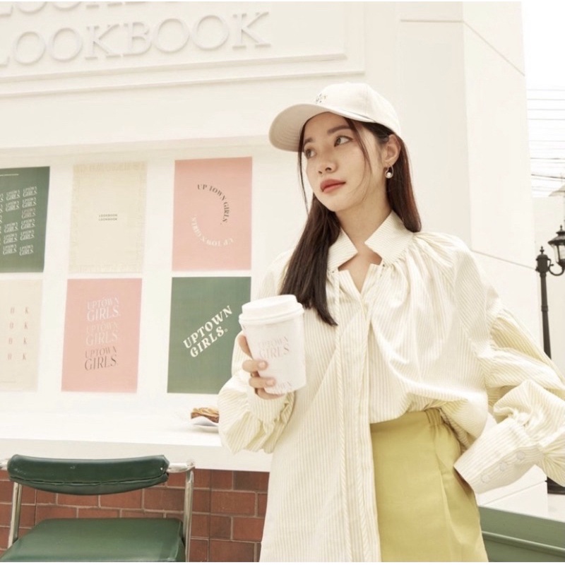 lookbooklookbook brownie สี lime stripe ใส่ครั้งเดียวค่ะ ตำหนิตามการใช้งาน