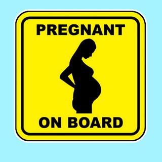 สติ๊กเกอร์ มีคนท้องในรถ จุ๊บติดกระจก Pregnant in car แผ่นแม่เหล็กติดรถ PNA5