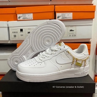 รองเท้า Air Force 1 Lucky Charms White รองเท้าไนกี้ ✅แถมโซ่ 💛 สินค้าพร้อมกล่องใบเสร็จ รองเท้าผ้าใบ