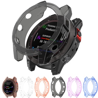 สําหรับ Garmin fenix 7 7X 7S 6 6s 6x Pro 5 5S 5X Plus TPU เคสนิ่ม ป้องกัน กันชน กรอบนาฬิกา กันกระแทก เคสป้องกัน