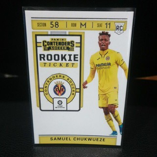 การ์ดสะสมฟุตบอล RC Samuel Chukwueze Rookie Ticket