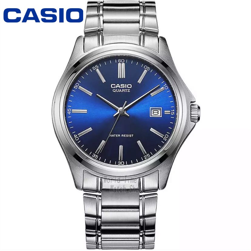 Casio Standard รุ่น MTP-1183A-1A - นาฬิกาผู้ชาย สายแสตนเลส หน้าปัดดำ (สินค้าขายดีมาก) มั่นใจ ของแท้ ประกันศูนย์ 1 ปีเต็ม