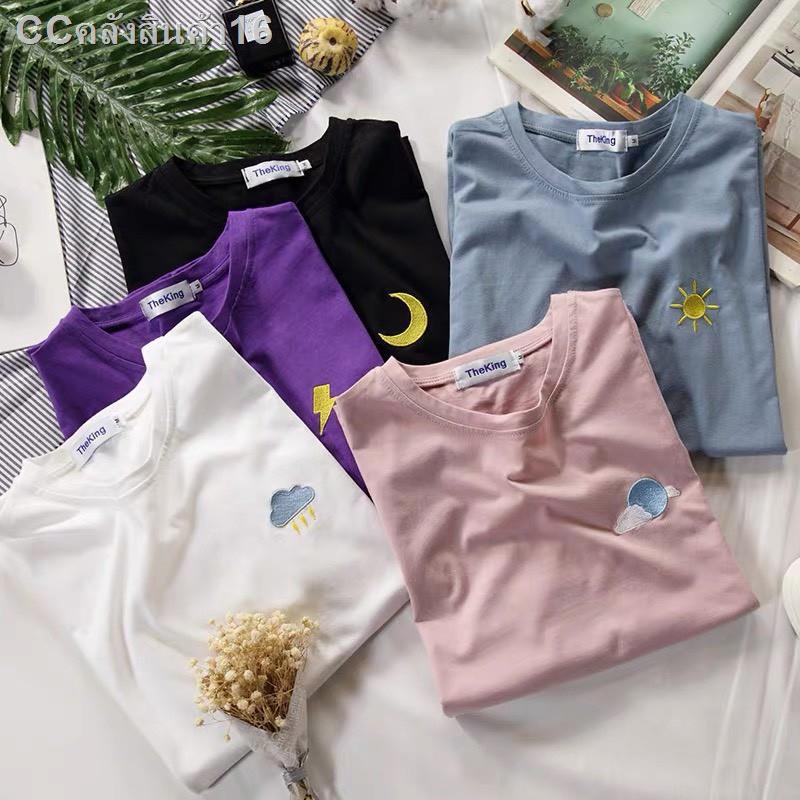 ○○CCshop  เสื้อยืด ลายปัก Day & Night สวมใส่สบาย #90121