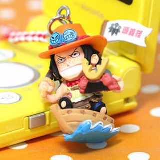 แท้ 100% จากญี่ปุ่น พวงกุญแจ สายเชือก วันพีช One Piece Warlords Series Portgas D. Ace Cell Phone Strap