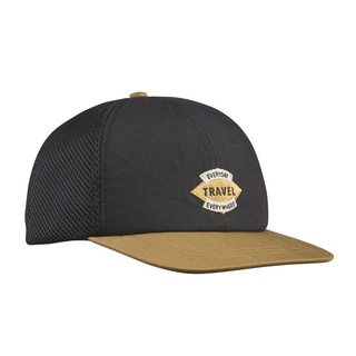 หมวกแก๊ป หมวกผู้ชาย หมวกแก๊ปขนาดกะทัดรัด สีดำ FORCLAZ Cap Travel 500 Compact - black Mens hat