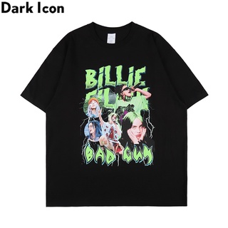 【Hot】✸✓Dark Icon Printed Oversized Mens T-shirt Cotton Summer Streetwear Hip Hop Tshirts Man Top