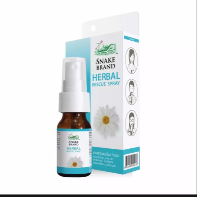 Snake Brand Herbal Rescue Spray 15ml (สูตร Kamillosan M)