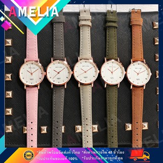 AMELIA  AW193 นาฬิกาข้อมือผู้หญิง หนังเทียม นาฬิกาแฟชั่น นาฬิกาข้อมือควอทซ์ นาฬิกา watch  เครื่องประดับเกาหลี (พร้อมส่ง)