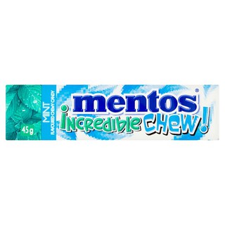 🔥HOT🔥 เมนทอส อินเครดิเบิ้ล ชิว มินต์ ลูกอมเคี้ยวหนึบ รสมินต์ 45กรัม Mentos Incredible Chewy Mint Mint Chewy Candy 45 gm.