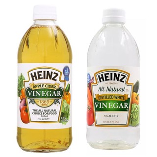 ไฮนซ์ น้ำส้มสายชูหมัก Heinz vinegar 473 ml. ผลิตจากเมล็ดข้าวและน้ำบริสุทธิ์ ใช้สำหรับหมักเนื้อสัตว์ให้นุ่ม ทานกับสลัด