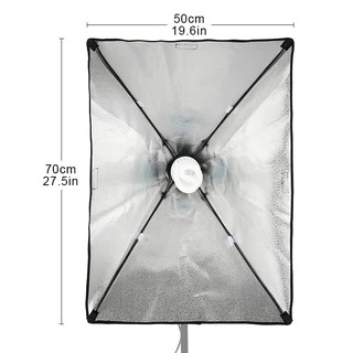 สตูดิโอถ่ายภาพ ไฟต่อเนื่อง ไฟสตูดิโอ 50x70 Softbox มีสองชุดเหมือนในรูปพร้อมหลอดไฟE27105W