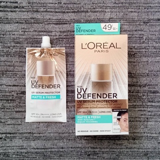 ลอรีอัล ปารีส ยูวี ดีเฟนเดอร์ Loreal UV Defender Matte &amp; Fresh SPF 50+ PA++++ แมทท์ แอนด์ เฟรช 5.5ml x 6