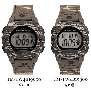 Timex TW4B19600 / TW4B19900 x Mossy Oak Expedition Digital นาฬิกาข้อมือผู้ชาย/ผู้หญิง สีเขียวทหาร หน้าปัด 40 มม.