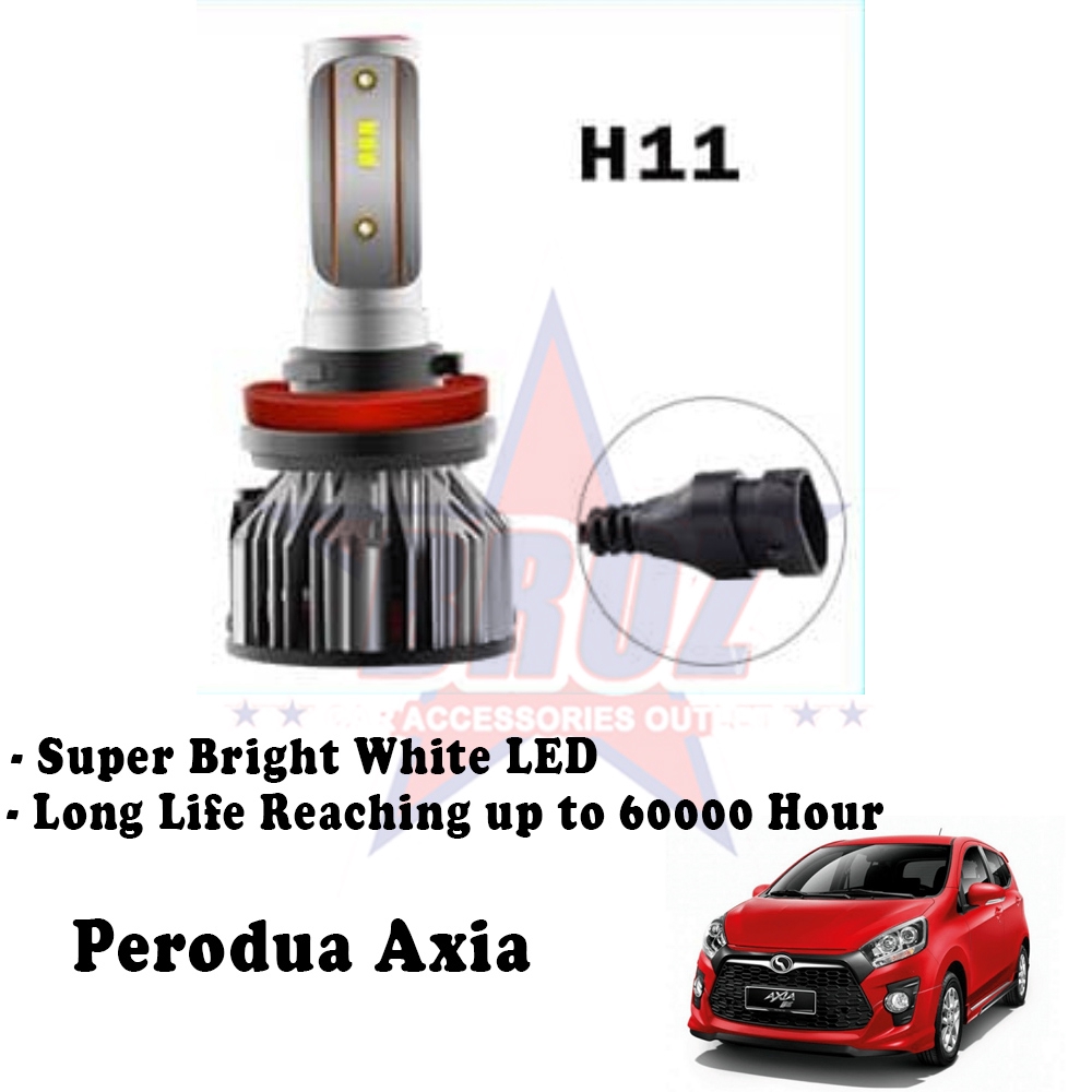 Perodua Axia PROJECTOR (โคมไฟหัว) C6 ไฟ LED ไฟหน้ารถ h11