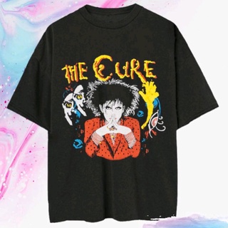 T-shirt  เสื้อยืด พิมพ์ลาย The Cure Band Prayer Tour Munich 1989 สไตล์วินเทจ แฟชั่นอังกฤษ สําหรับผู้ชาย และผู้หญิงS-5XL