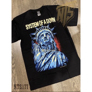 เสื้อยืดคอกลม 177 System Of A Down SOAD ROCK เสื้อยืด เสื้อวง เสื้อดำ สกรีนลาย ผ้าหนา  T SHIRT S M L XL XXLS-3XL