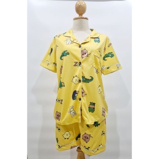ชุดนอน เสื้อกางเกงแขนสั้น