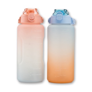 กระบอกน้ำพลาสติกสีขุ่น คละสี 2000 มล.101220Plastic Opaque Bottle Assorted Colors 2000 ml Plastic bottle, opaque, assorte