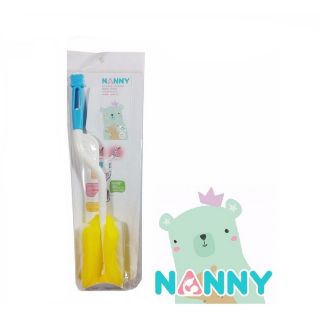 สุดคุ้ม!!NANNYแนนนี่แปรงล้างขวดนมฟองน้ำ รุ่นพิเศษ หมุนได้360องศา Nanny EZ Clean Premium Bottle Brush