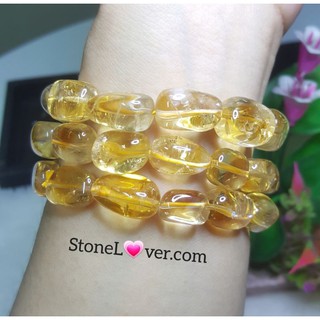 citrine/สร้อยข้อมือหินซิทริน/หินโชคลาภ/หินบำบัด