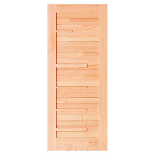 External door DOUGLAS FIR DOOR D2D PINE-034 90X220CM Door frame Door window ประตูภายนอก ประตูไม้ดักลาสเฟอร์ D2D Eco Pine