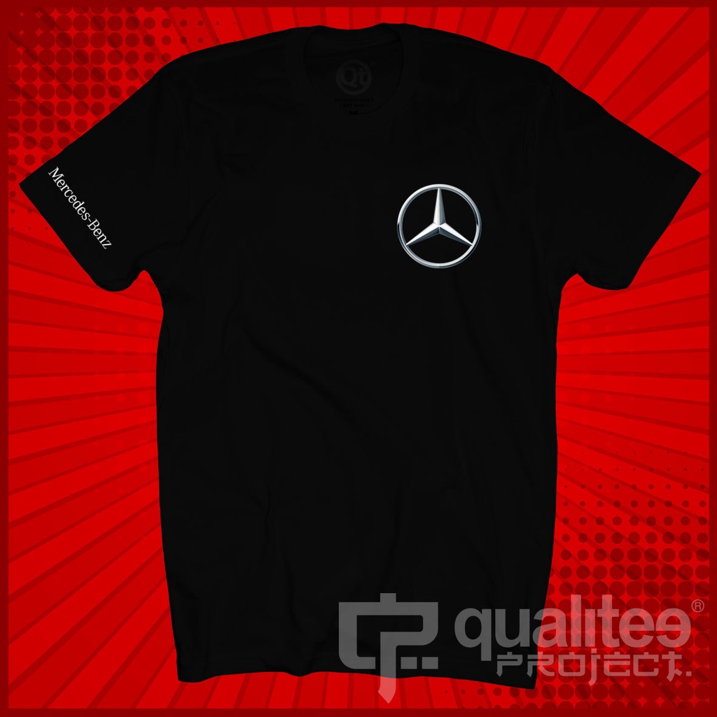 ใหม่ MERCEDES BENZ LOGO //// AMG ROUND NECK SHORT SLEEVE เสื้อยืดผ้าฝ้าย 100% 170GSM UNISEX