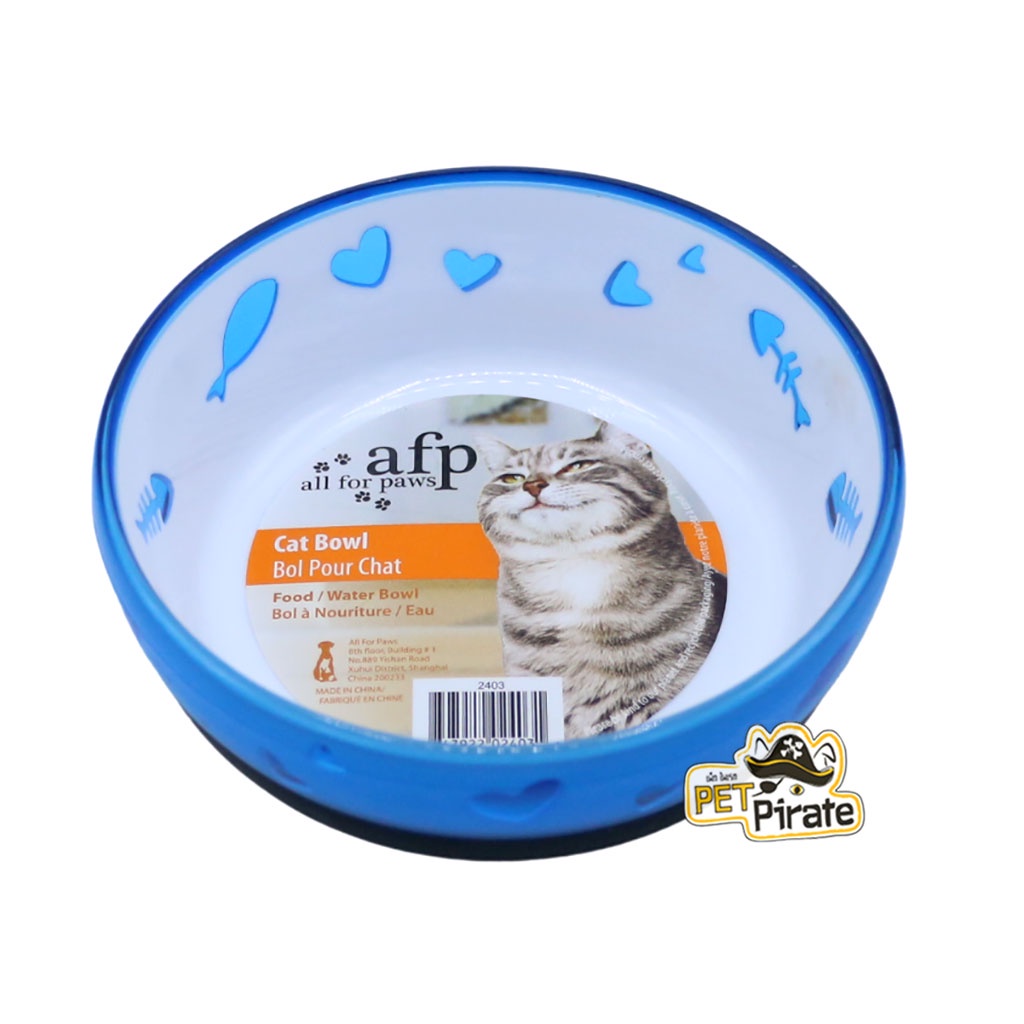 afp ชามข้าวแมว ขนาดเล็ก สีน่ารัก น่าใช้ ชามอาหารแมว ก้นชามมียางกันลื่นเต็มใบ รับรองไม่เลื่อน มี 3 สีให้เลือก
