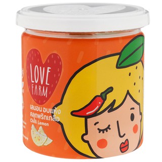 เลิฟฟาร์มเลมอนคลุกพริกเกลือ 120กรัม Love Farm Salted Lemon Chili 120g.