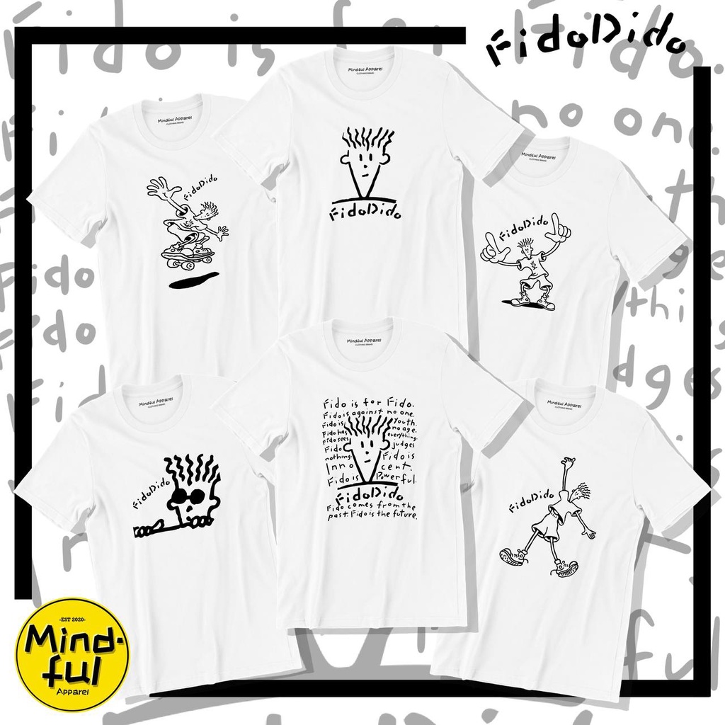 FIDO DIDO GRAPHIC TEES PRINTS | MINDFUL APPAREL T-SHIRTเสื้อยืด