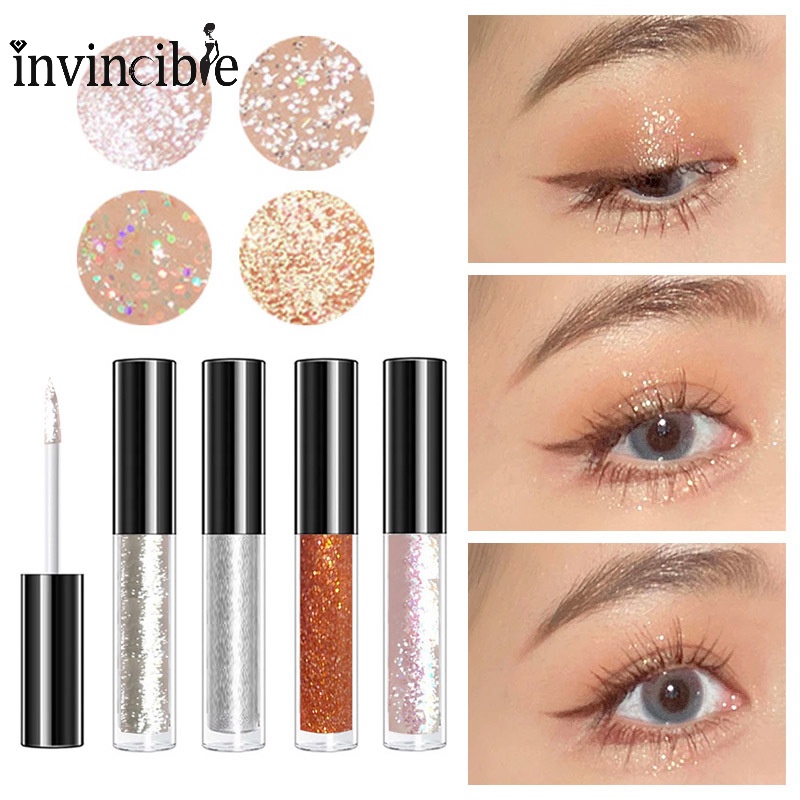 อายแชโดว์กลิตเตอร์ ประณีต 4 สี / อายแชโดว์ชิมเมอร์ประกายมุก / อายแชโดว์เพชร กันน้ํา แวววาว เครื่องสําอาง