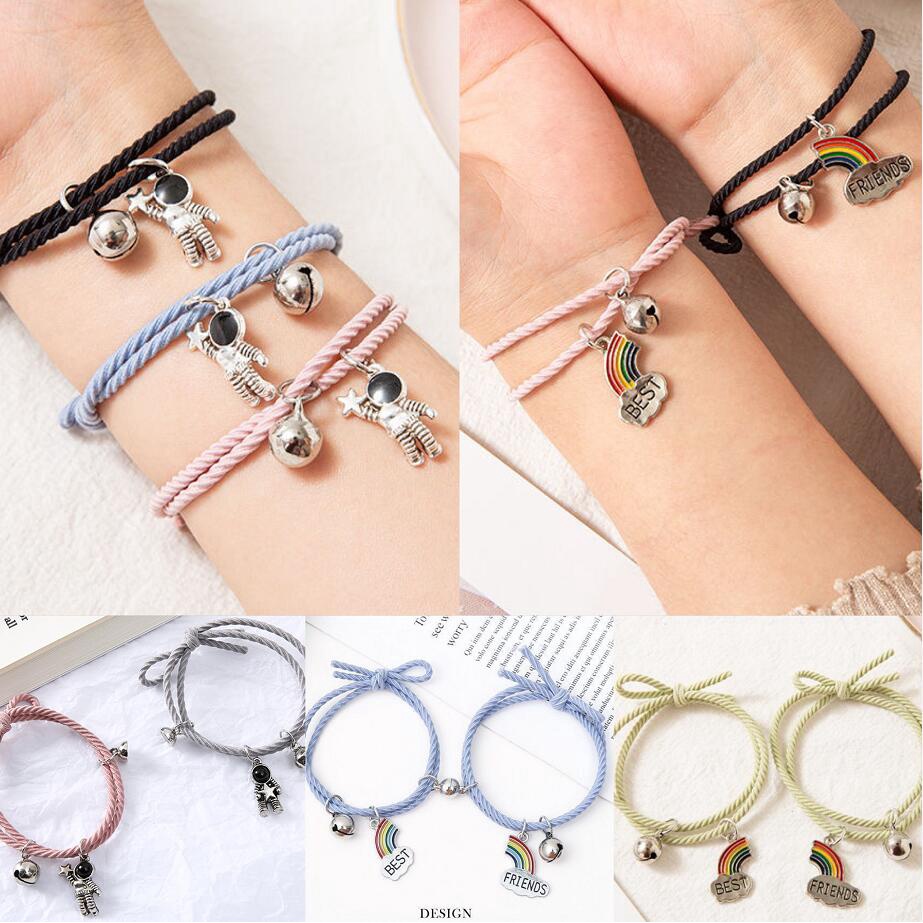 สร้อยข้อมือแม่เหล็กเจลแม่เหล็ก Astronotuntuk Pria Dan Wanita Gelang 2 ชิ้น 1 ชิ้น