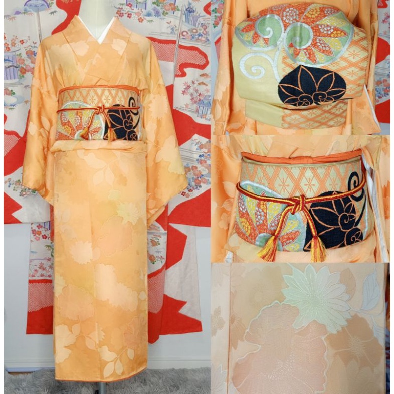 พร้อมส่ง Set Kimono ชุดกิโมโนแท้ มืองสองจากญี่ปุ่น