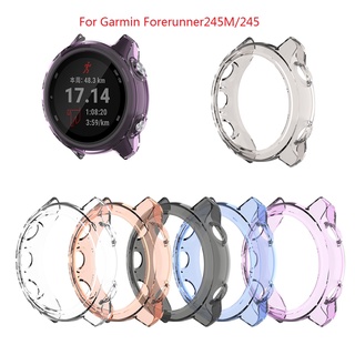 เคสสําหรับ Garmin Forerunner 245M/245 เคสหนัง TPU แบบครึ่งป้องกันรอยขีดข่วน